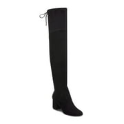 MARC FISHER Womens Black 21 Shaft Zipper Accent Pretta Round Toe Block Heel Lace-Up Heeled Boots 5 M